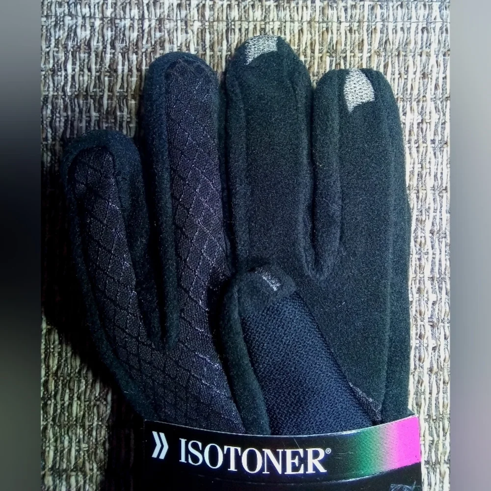 NWT Isotoner SmarTouch 2.0 Womens Black Touch Screen Tech Compatible Gloves M/L - Picture 6 of 6